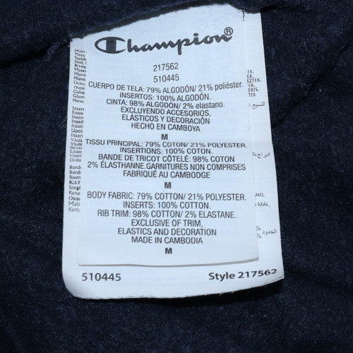 Champion Men's Black Medium Pullover Hoodie with Embroidered Logo