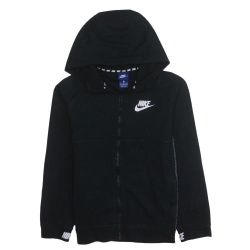 Nike Boys Black XL Full Zip Hoodie with White Logo - 13-15 Years