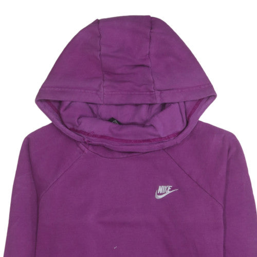 Nike Women Purple Small Pullover Hoodie 100% Cotton Casual Sweatshirt