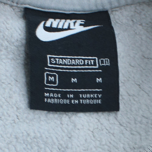 Nike Men’s White Logo Crew Neck Sweatshirt M Regular Fit