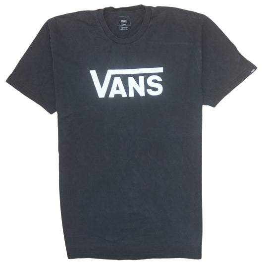 Vans Men's Black Classic Fit Graphic Logo T-Shirt Size L