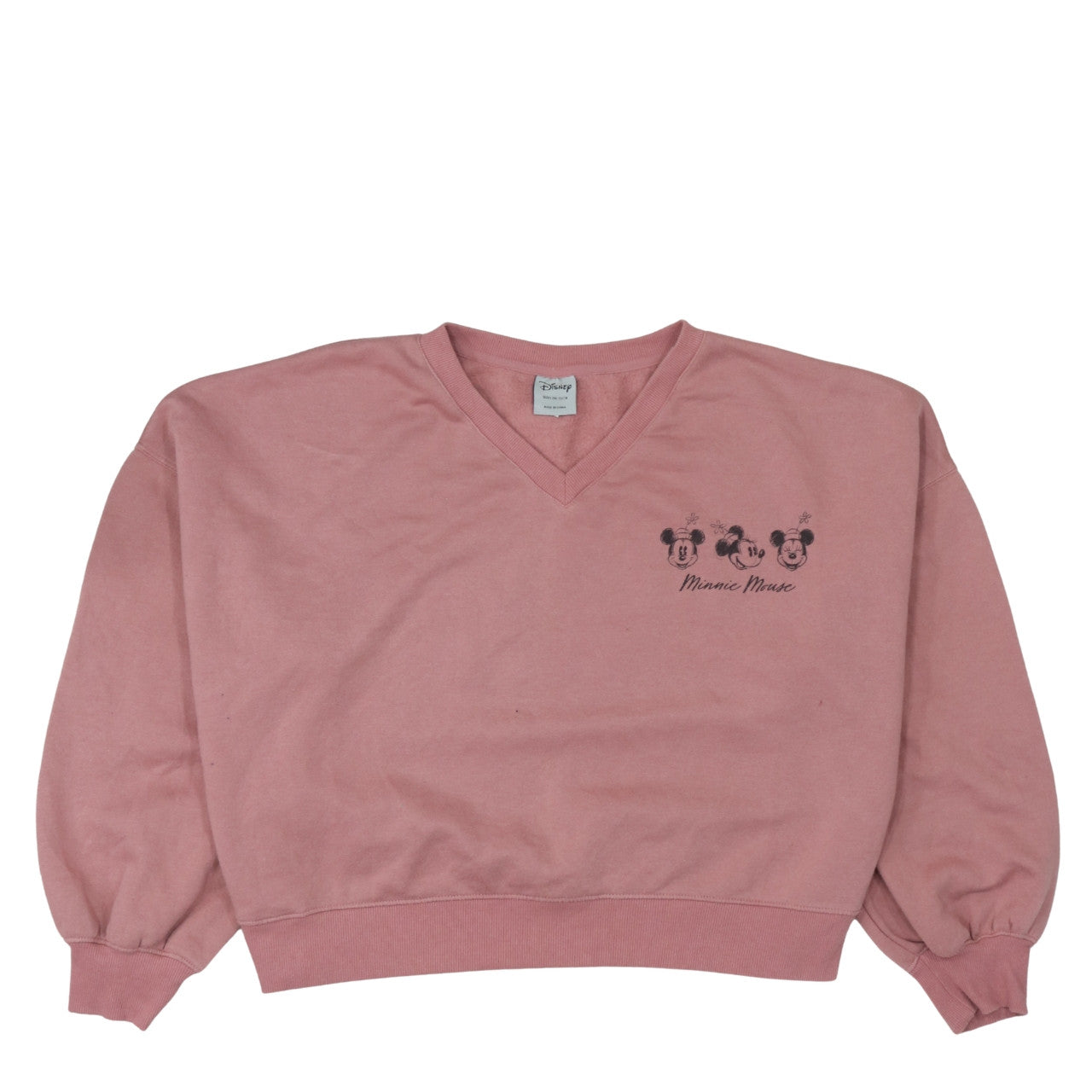 Disney Primark Women Pink 2XL Minnie Mouse Pullover Sweatshirt