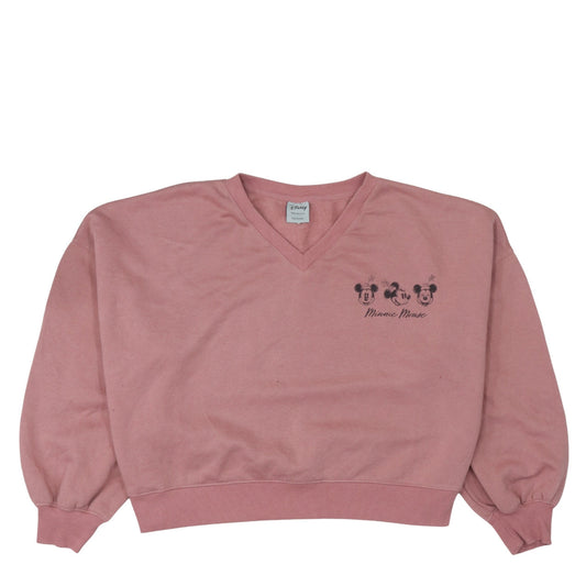 Disney Primark Women Pink 2XL Minnie Mouse Pullover Sweatshirt