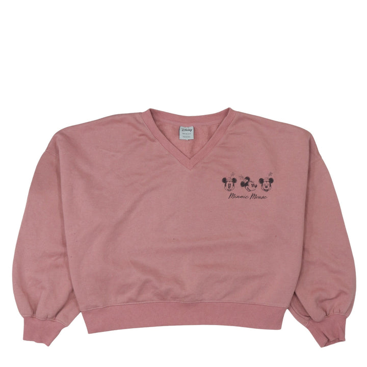 Disney Primark Women Pink 2XL Minnie Mouse Pullover Sweatshirt