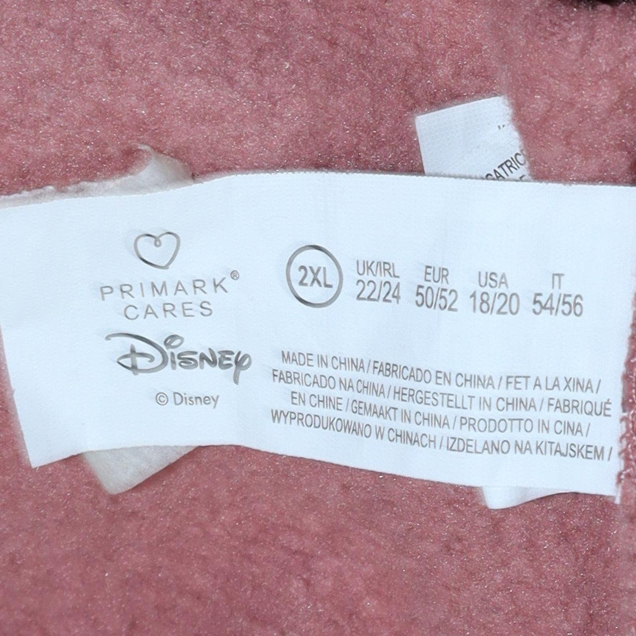 Disney Primark Women Pink 2XL Minnie Mouse Pullover Sweatshirt