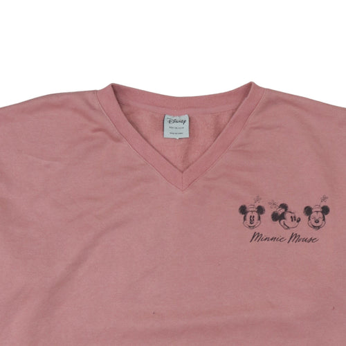 Disney Primark Women Pink 2XL Minnie Mouse Pullover Sweatshirt