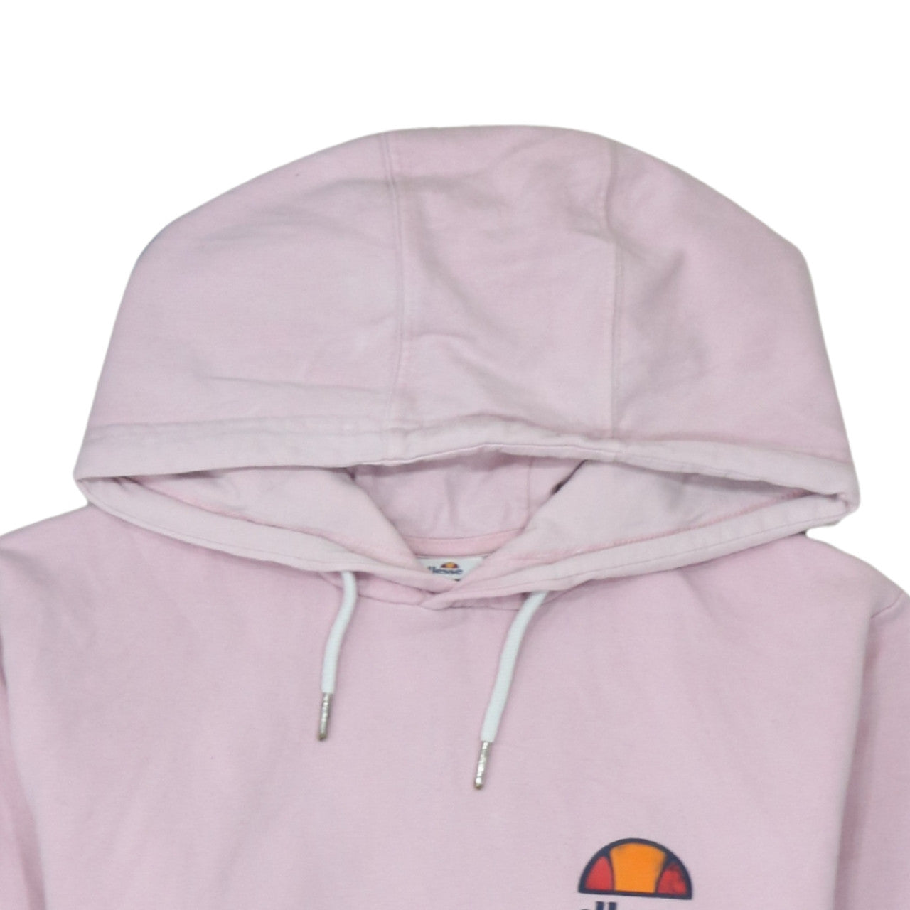 Ellesse Womens Pink Pullover Hoodie Small Cotton Blend Logo Sweatshirt