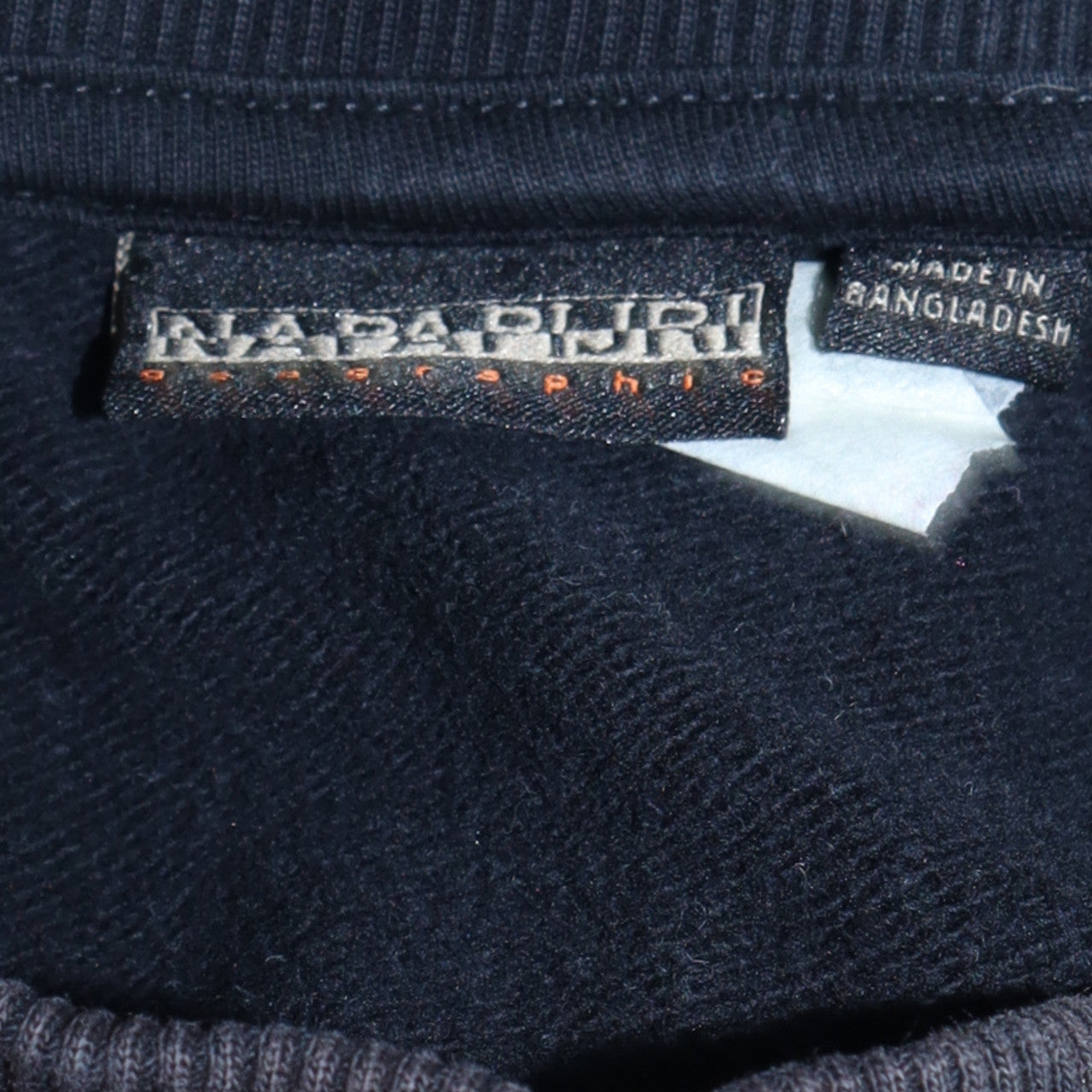 Napapijri Mens Black Logo Crew Neck Sweatshirt Size L