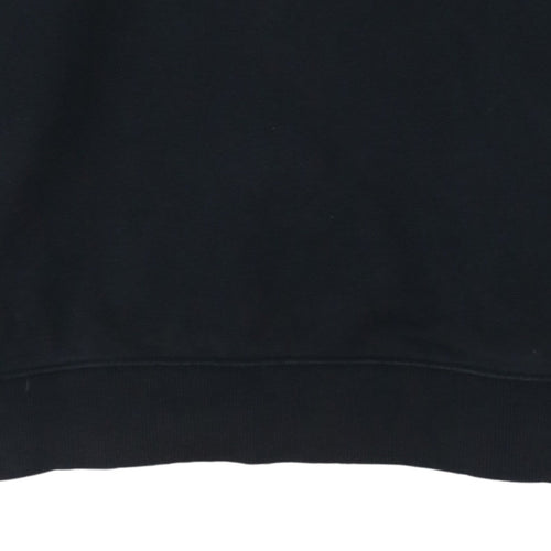 Napapijri Mens Black Logo Crew Neck Sweatshirt Size L