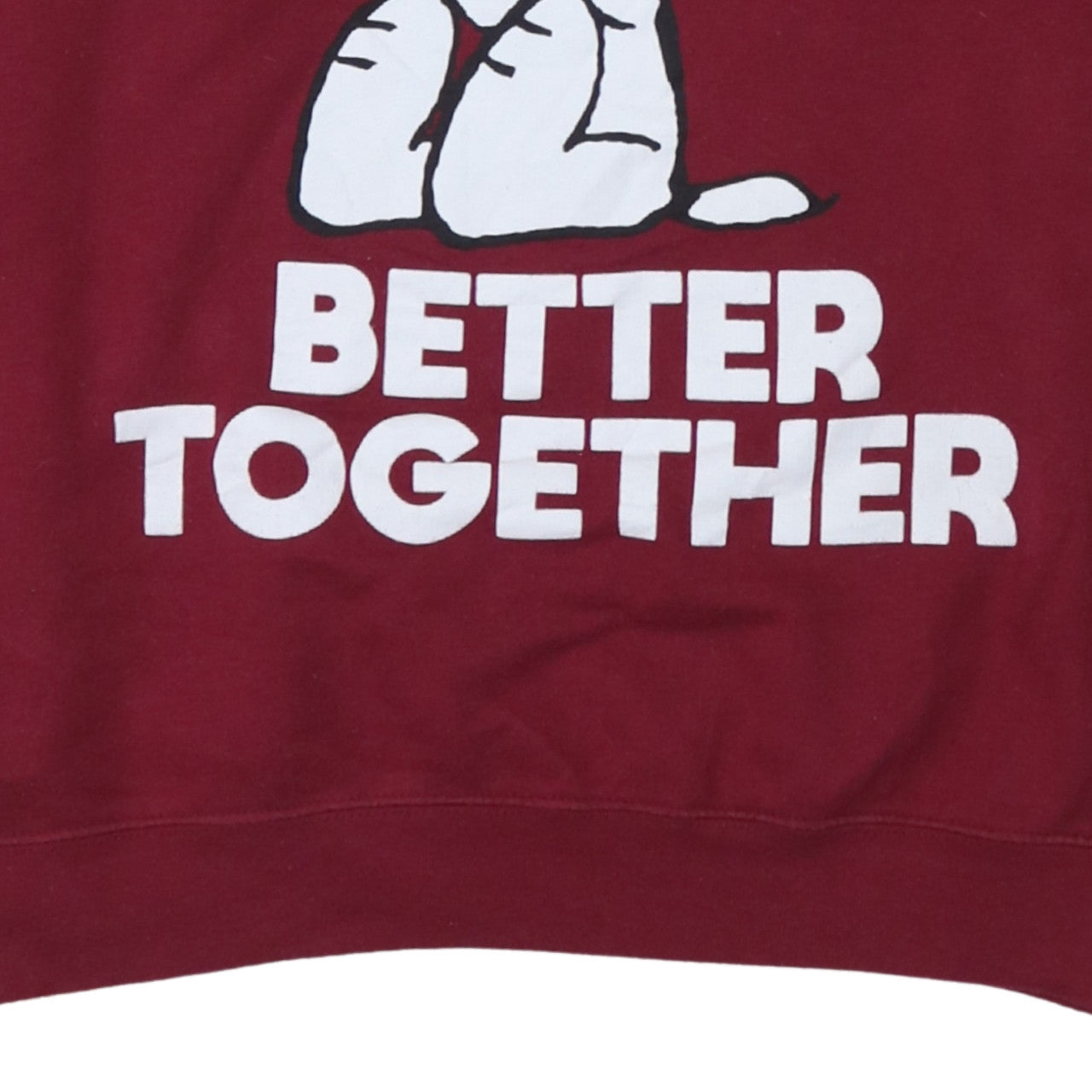 Peanuts Womens Red Snoopy Better Together Pullover Sweatshirt XXL