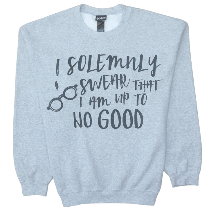 Harry Potter Women Grey Crew Neck Pullover Sweatshirt Size M