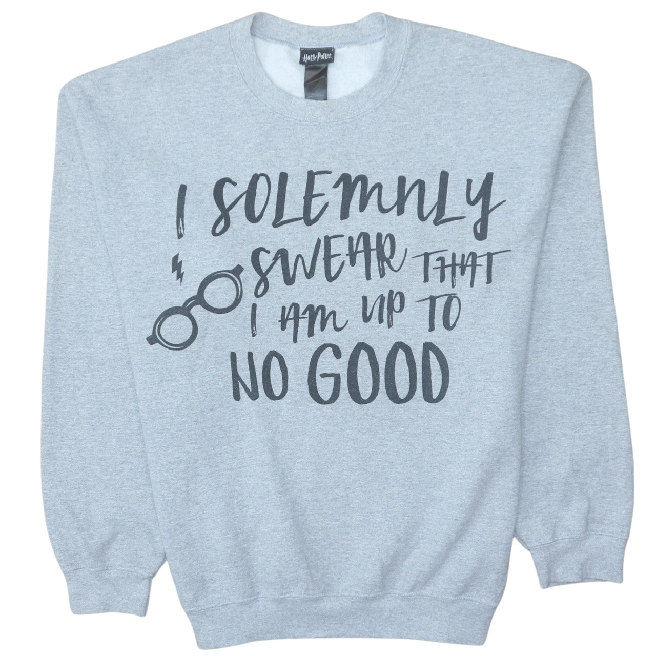 Harry Potter Women Grey Crew Neck Pullover Sweatshirt Size M