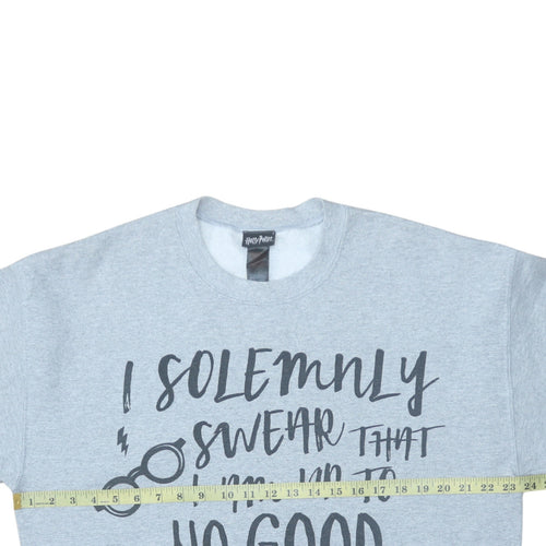 Harry Potter Women Grey Crew Neck Pullover Sweatshirt Size M