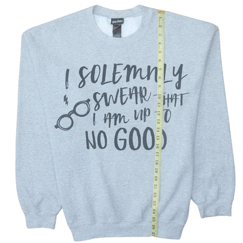 Harry Potter Women Grey Crew Neck Pullover Sweatshirt Size M
