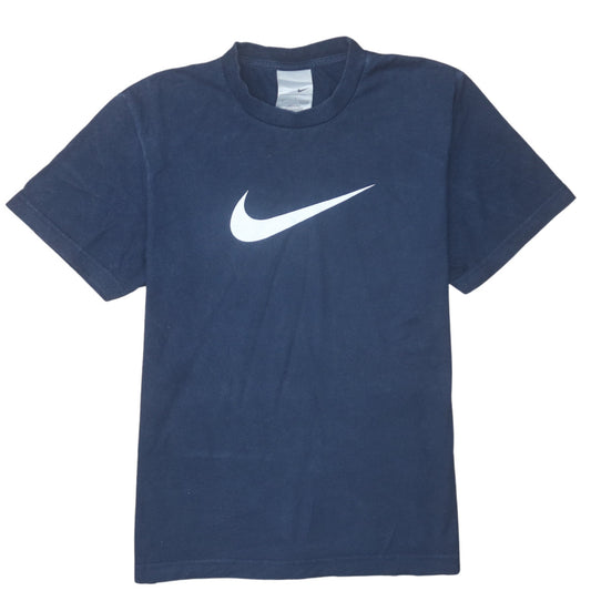 Nike Boys Blue Logo Short Sleeve Cotton T-Shirt L 12-13 Years