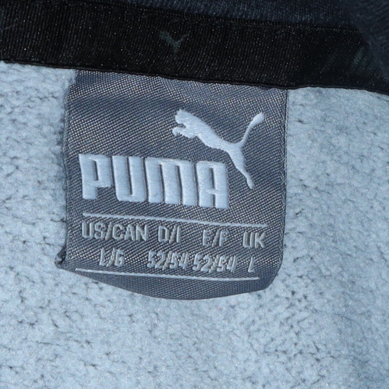 Puma Men's Grey Pullover Hoodie Size L Logo Fleece Sweatshirt