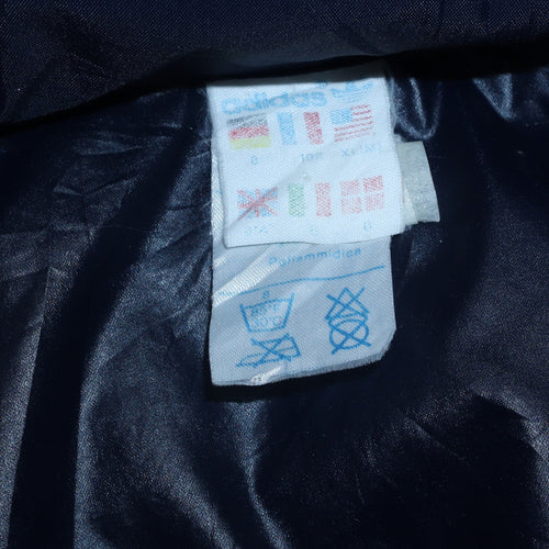 Adidas Mens Blue XL Retro 90s Windbreaker Hooded Jacket