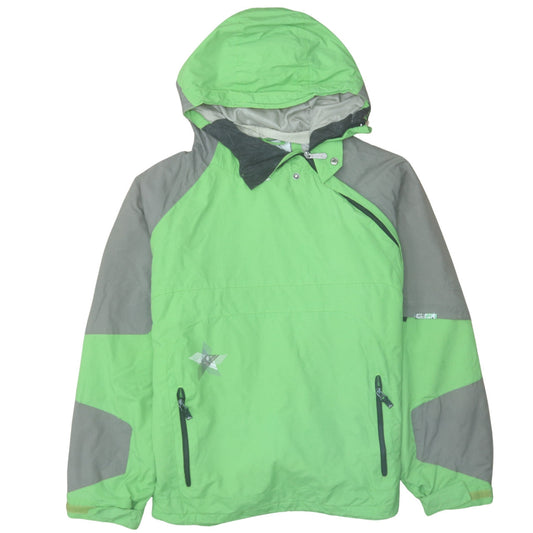 Quiksilver Men's Green Grey Anorak Hooded Waterproof Jacket M