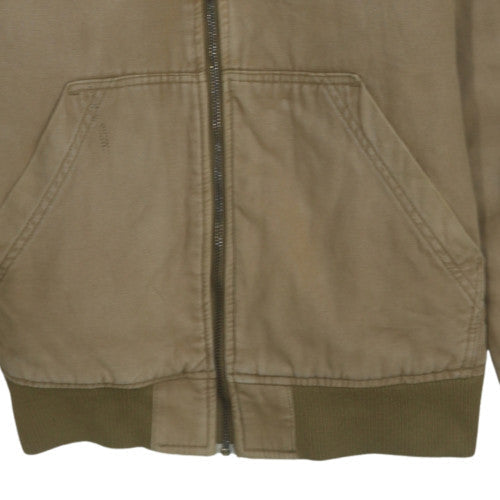 H&M L.O.G.G. Men Brown Cotton Hooded Lined Jacket Size M