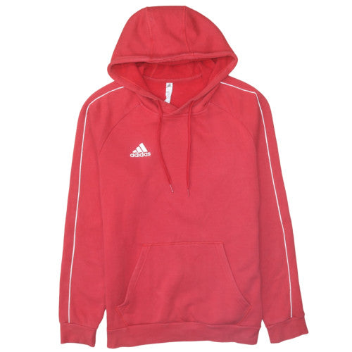 Adidas Men's Red Pullover Hoodie Size M Sports Fleece Sweatshirt