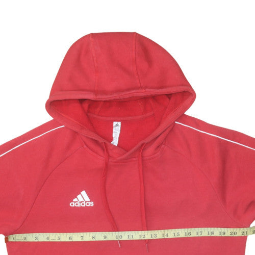 Adidas Men's Red Pullover Hoodie Size M Sports Fleece Sweatshirt