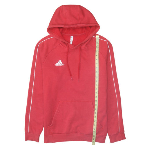 Adidas Men's Red Pullover Hoodie Size M Sports Fleece Sweatshirt