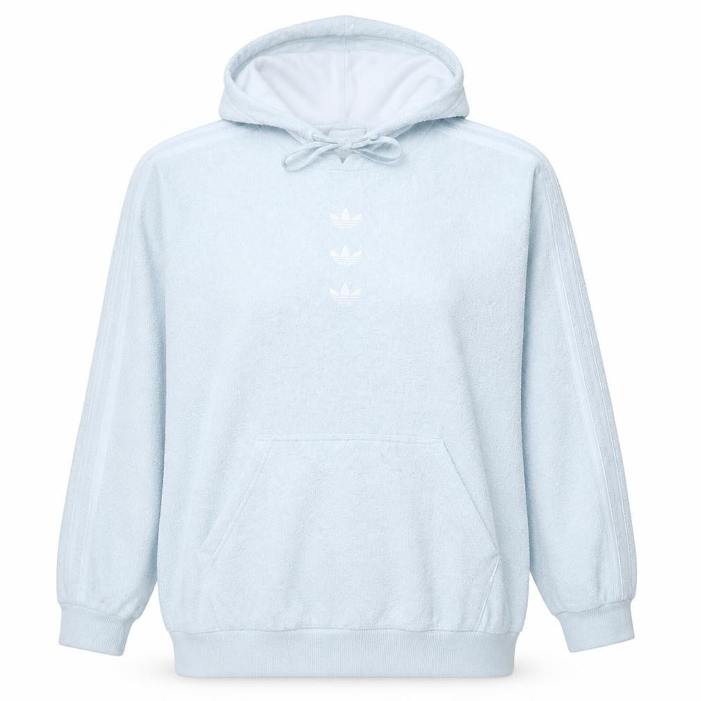 Front view of Adidas Women’s Grey Hoodie, size UK 16, Pullover Hooded Sweatshirt