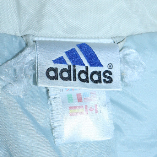 Adidas Men's White Windbreaker Jacket Size S Lightweight Sports