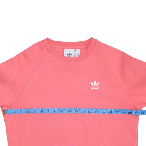 Adidas Men's Pink Crew Neck Long Sleeve Sweatshirt Size S