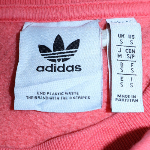 Adidas Men's Pink Crew Neck Long Sleeve Sweatshirt Size S
