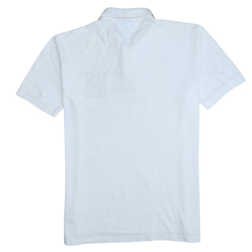Tommy Hilfiger Men’s White 2XL Cotton Polo Shirt with Logo H