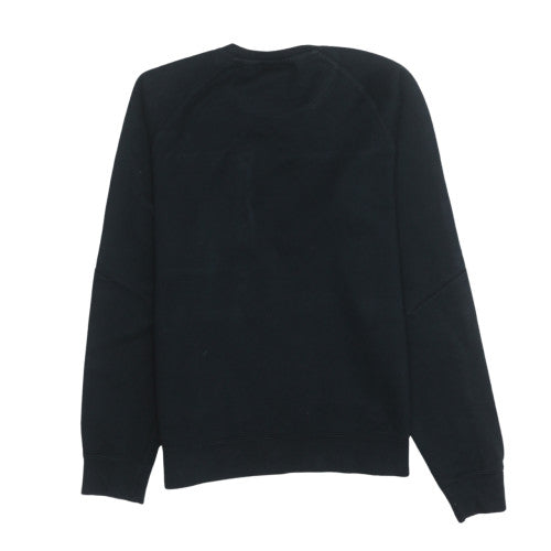 Nike Men’s Black Crew Neck Pullover Sweatshirt Size M Fleece Zip Logo