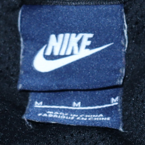 Nike Men’s Black Crew Neck Pullover Sweatshirt Size M Fleece Zip Logo