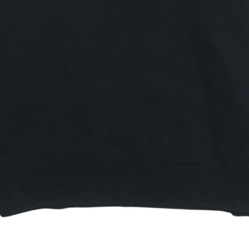 Nike Men’s Black Crew Neck Pullover Sweatshirt Size M Fleece Zip Logo