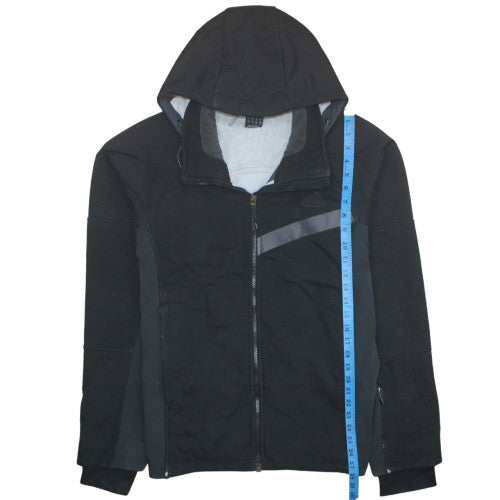 Adidas Men’s Black Softshell Hooded Jacket L Sports Full Zip