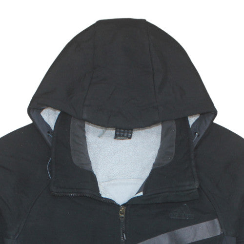 Adidas Men’s Black Softshell Hooded Jacket L Sports Full Zip