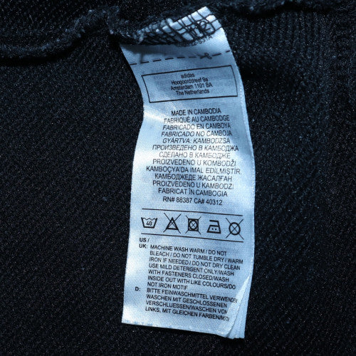 Adidas Womens Black XL Full Zip Hoodie with Stripes