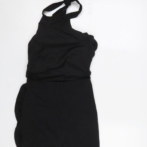 EGO Women’s Black Size 8 Halter Bodycon Party Dress