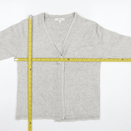 Marks and Spencer Women’s Grey Wool Blend V-Neck Cardigan Size S