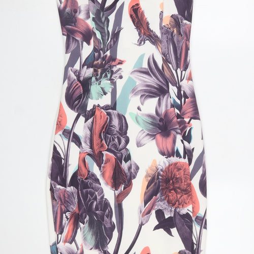 Quiz Women’s Multicoloured Floral Bodycon Dress Size 12