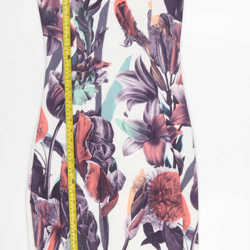 Quiz Women’s Multicoloured Floral Bodycon Dress Size 12