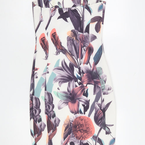 Quiz Women’s Multicoloured Floral Bodycon Dress Size 12