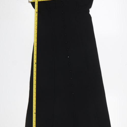 New Look Women Black Midi Fit & Flare Dress Size 6