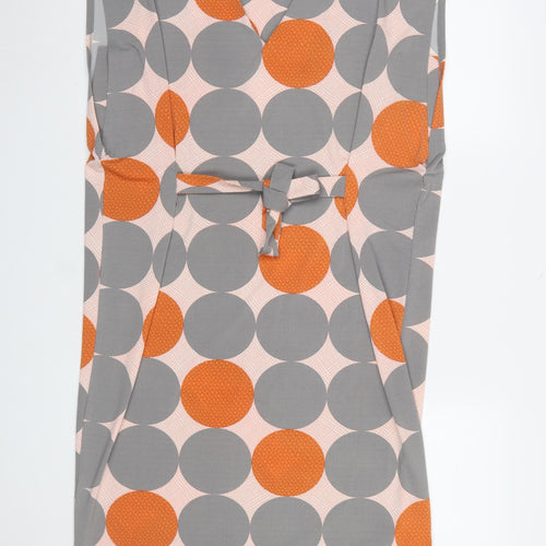Next Women’s Multicoloured Shift Dress Size 12 V-Neck Sleeveless
