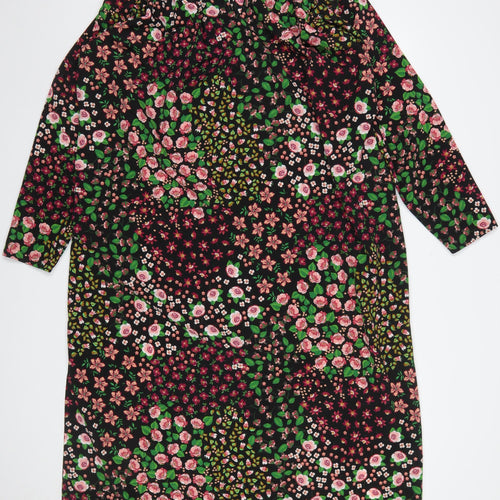 Topshop Women’s Multicoloured Floral Shift Dress Size 16