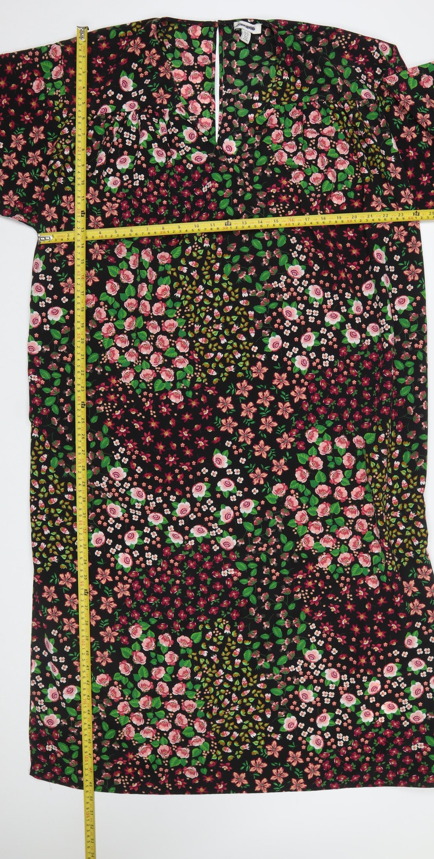 Topshop Women’s Multicoloured Floral Shift Dress Size 16