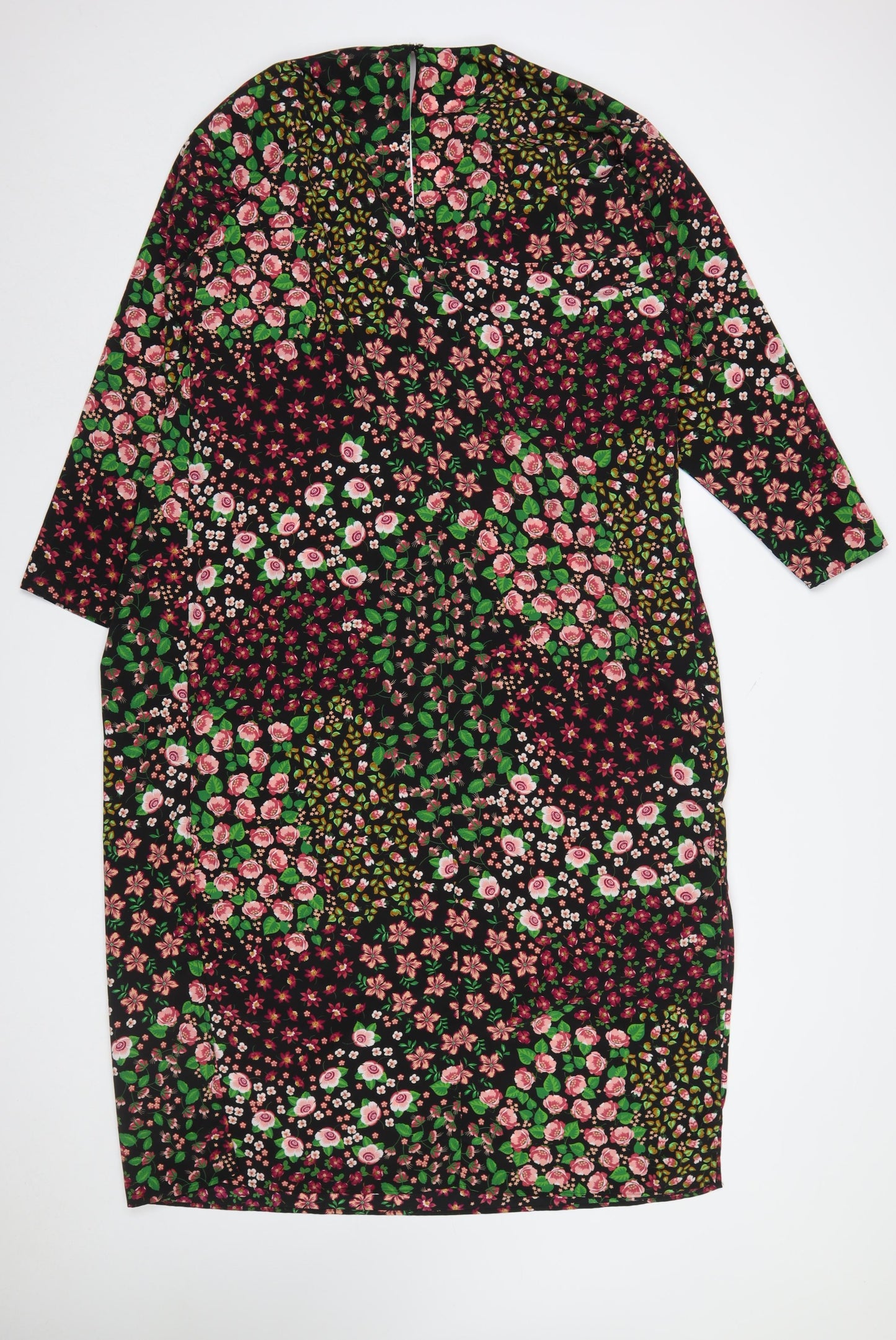Topshop Women’s Multicoloured Floral Shift Dress Size 16