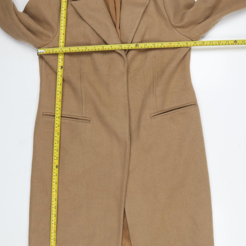 Marks and Spencer Women's Beige Wool Overcoat Size 12