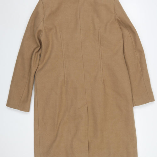 Marks and Spencer Women's Beige Wool Overcoat Size 12