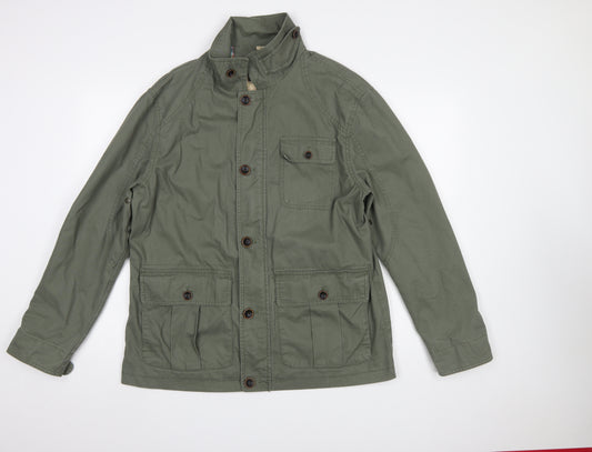 Marks and Spencer Men’s Green Cotton Military Jacket Size L